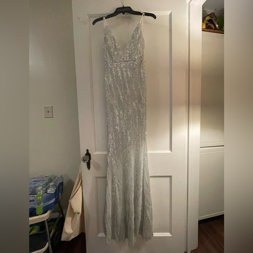 Hello Molly Silver Sequin Dress